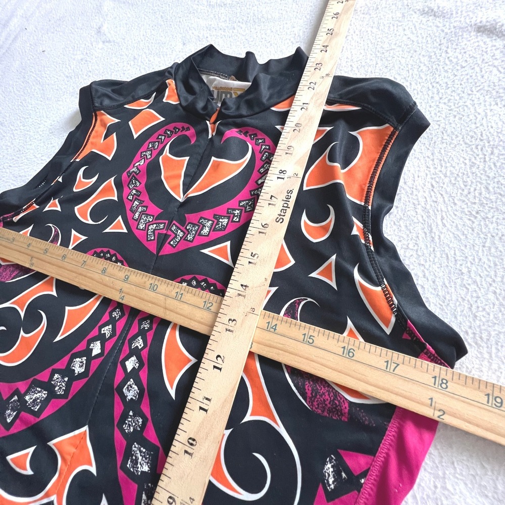 YMX by Yellowman Cycling Jersey Womens Large Biking Tribal Tattoo Wicking Bold - Picture 5 of 6